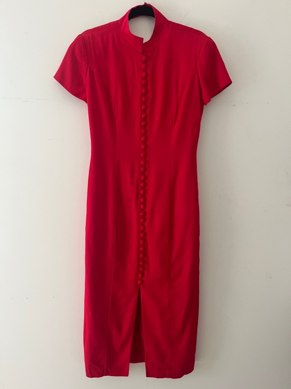 Vintage Lew Magram Midi Dress with Front Button Detail size 4 made in USA
